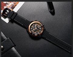 MEGIR Silicone Strap Miliary Sport Relógios Men À Prova D 'Água Luminosa Chronograph Relógio De Quartzo Man Brown na internet