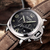 Relógios de quartzo luminoso cronógrafo masculino Megir com data do calendário pulseira de couro militar analógica redonda man ML3406G - comprar online