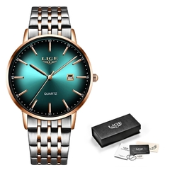 2020 LIGE luxo feminino relógio feminino à prova d 'água rosa ouro pulseira feminina relógio de pulso marca superior pulseira relógios relogio feminino