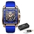 LIGE 2021 Relógios masculinos de marca de luxo à prova d'água Quartz Square - Relogios Importados na Web 