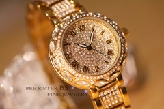 Relógios femininos ouro marca luxuosa diamante quartzo mostrador grande Relógios de pulso femininos relógio de aço inoxidável feminino relogio feminino na internet