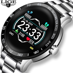 Relógios esportivos casuais LIGE para homens Relógios de luxo para homens Simples e elegantes à prova d'água Relógios masculinos corporativos