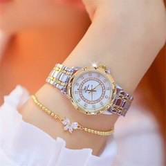 Imagem do Relógio feminino de diamante 2020 strass elegantes relógios femininos Relógio de ouro Relógios de pulso para mulheres relogio feminino Relógio feminino