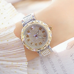 Relógios femininos ouro marca luxuosa diamante quartzo mostrador grande Relógios de pulso femininos relógio de aço inoxidável feminino relogio feminino - comprar online