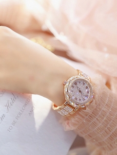 Relógios femininos ouro marca luxuosa diamante quartzo mostrador grande Relógios de pulso femininos relógio de aço inoxidável feminino relogio feminino - Relogios Importados na Web - Frete Grátis Todo o Brasil