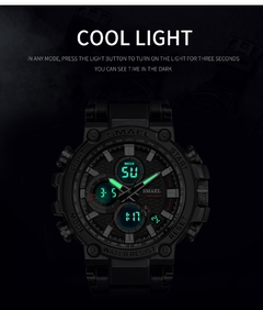 SMAEL 1803 Relógio esportivo masculino relógios à prova d'água 5Bar Dual Time Relógio militar masculino relógio despertador resistente a choques montre homme - Relogios Importados na Web - Frete Grátis Todo o Brasil