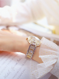 Relógios femininos ouro marca luxuosa diamante quartzo mostrador grande Relógios de pulso femininos relógio de aço inoxidável feminino relogio feminino - Relogios Importados na Web - Frete Grátis Todo o Brasil