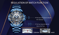 Imagem do CURREN NOVO Moda Casual Quartzo Inoxidável Relógios Data e Semana Relógio Masculino Marca Criativa Relógio de Pulso Masculino