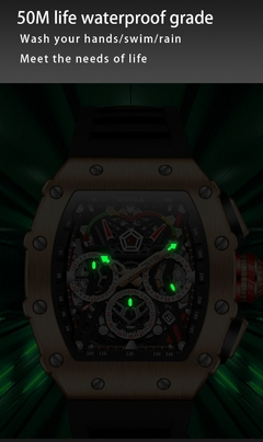 ONOLA 2021 Top Brand Relógio Masculino Luxo Multifuncional Luminoso Impermeável Esportes Cronógrafo Relógios de Quartzo Relógio Relogio