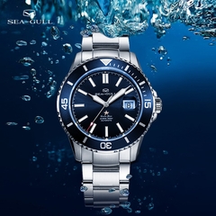 Seagull Ocean Star mergulho relógio mecânico automático natação relógio 200 metros à prova d'água calendário comercial 816.523