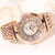 Imagen de Relógios femininos de diamante de luxo famosa marca elegante vestido de quartzo relógios femininos strass Relogios femininos ZDJ006