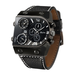 Relógio de luxo da marca Oulm relógio de quartzo esportivo masculino com pulseira de couro, casual masculino, militar, relógio de pulso Dropshipping relogio masculino - online store