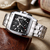 Imagem do Relógio masculino de negócios relógios de pulso com mostrador grande MEGIR, marca de luxo, relógio masculino de quartzo pulseira masculina de aço inoxidável