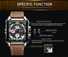 Relógio masculino quartzo marca luxo MEGIR cronógrafo relógios esportivos masculino relógio militar relógios relogio masculino