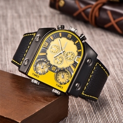 Relógio de luxo da marca Oulm relógio de quartzo esportivo masculino com pulseira de couro, casual masculino, militar, relógio de pulso Dropshipping relogio masculino on internet