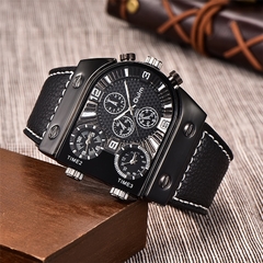 Relógio de luxo da marca Oulm relógio de quartzo esportivo masculino com pulseira de couro, casual masculino, militar, relógio de pulso Dropshipping relogio masculino
