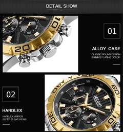 relógio MEGIR masculino, cronógrafo, quartzo, negócios, homem, relógios, marca, luxo, impermeável, pulso, Reloj Hombre Saat - loja online