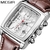 Relógio masculino quadrado MEGIR à prova d'água à prova de choque marca superior de luxo em couro de quartzo relógio de pulso relógio masculino - comprar online