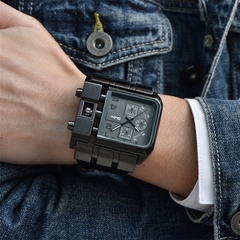 Image of relógio de pulso casual com mostrador quadrado pulseira larga Relógio masculino de quartzo de marca de luxo Relógio masculino supergrande