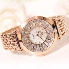 Relógios femininos de diamante de luxo famosa marca elegante vestido de quartzo relógios femininos strass Relogios femininos ZDJ006 na internet