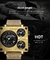 MEGIR 2019 relógios de quartzo com mostrador quadrado masculino de luxo, marca superior, relogios masculinos, multi fusos horários, relógio de pulso esportivo masculino 2069 prata