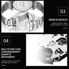 relógio MEGIR masculino, cronógrafo, quartzo, negócios, homem, relógios, marca, luxo, impermeável, pulso, Reloj Hombre Saat - loja online