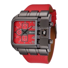 relógio de pulso casual com mostrador quadrado pulseira larga Relógio masculino de quartzo de marca de luxo Relógio masculino supergrande
