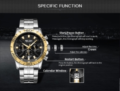 Imagem do relógio MEGIR masculino, cronógrafo, quartzo, negócios, homem, relógios, marca, luxo, impermeável, pulso, Reloj Hombre Saat