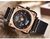 Relógio masculino MEGIR pulseira de couro quadrada Relogio masculino Relógio masculino quartzo militar Reloj Hombre com caixa de relógio 2040