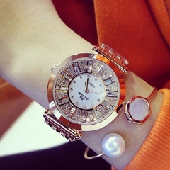 Relógios femininos de diamante de luxo famosa marca elegante vestido de quartzo relógios femininos strass Relogios femininos ZDJ006 - loja online