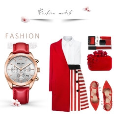 Relógios Femininos MEGIR Moda Couro Rosa Relógio de Quartzo Feminino Relógio Feminino Amantes Hora Relogio Feminino Montre Femme Reloj Mujer
