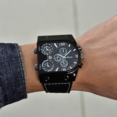 Relógio de luxo da marca Oulm relógio de quartzo esportivo masculino com pulseira de couro, casual masculino, militar, relógio de pulso Dropshipping relogio masculino - buy online
