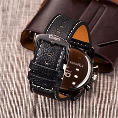 Relógio de luxo da marca Oulm relógio de quartzo esportivo masculino com pulseira de couro, casual masculino, militar, relógio de pulso Dropshipping relogio masculino - online store