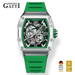 Relógios de pulso mecânicos automáticos de marca alemã para homens esportivos com mostrador de safira estojo esqueleto relógios de pulso de luxo tendências