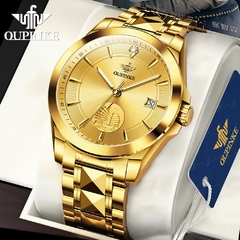 OUPINKE Original Luxo Automático Relógios Masculinos Relógios Mecânicos de Diamante Cristal de Safira À Prova D' Água 50M Ouro Relógio de Pulso Relógio