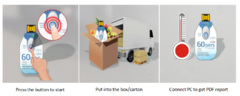 Registrador de temperatura de un solo uso (datalogger) marca Tzone - tradepartner