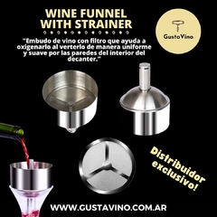 WINE FUNNEL WITH STRAINER ( EMBUDO CON FILTRO )