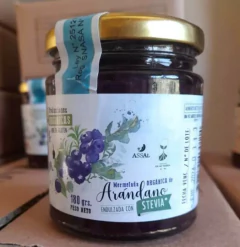 DULCES DEL JARDIN MERMELADA ORGANICA ARANDANOS CON STEVIA 180GS