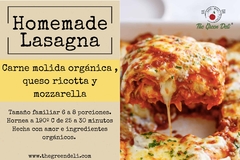 LASAGNA ORGÁNICA CASERA CARNE Y TOCINO - THE GREEN DELI en internet
