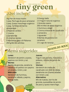 CANASTA TINY GREEN - CANASTAS BÁSICAS THE GREEN DELI