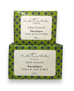 JABÓN ARTESANAL DE EUCALIPTO CON LECHE DE COCO Y MIEL - NATIVA