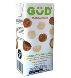 LECHE DE MACADAMIA ORGÁNICA SIN AZÚCAR GUD 1 LT