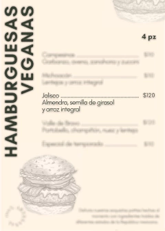 “JALISCO” VEGAN BURGERS BY THE GREEN DELI PAQ 4PZ - buy online