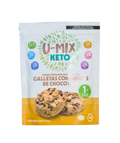 HARINA KETO PARA GALLETAS CON CHISPAS DE CHOCOLATE 270 G U-MIX KETO