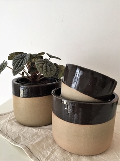 Maceta Rústica Gris L - comprar online
