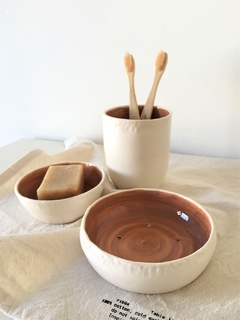 Jabonera de cerámica grande terracota en internet