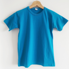 Remera Lisa Turquesa de Algodón Niño - comprar online