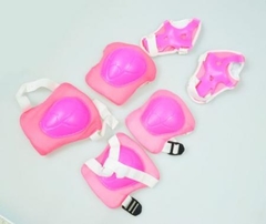 SET CASCO NIÑO+PROTECCION CODOS+RODILLAS+MUÑEQUERA- Rosa - comprar online