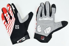 GUANTES 4SPTS, DEDOS LARGO- Rojo/Negro
