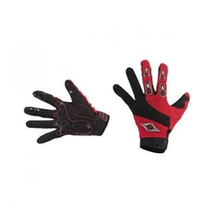 GUANTES EXUSTAR 550, DEDOS LARGOS- NEGRO C/ROJO